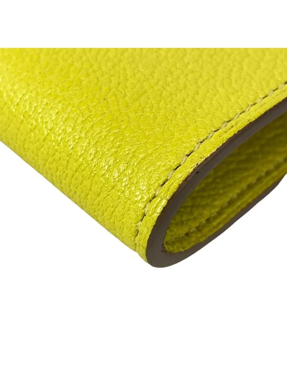 Hermes Wallet Kelly Long Tougo Lime Shoulder Silver